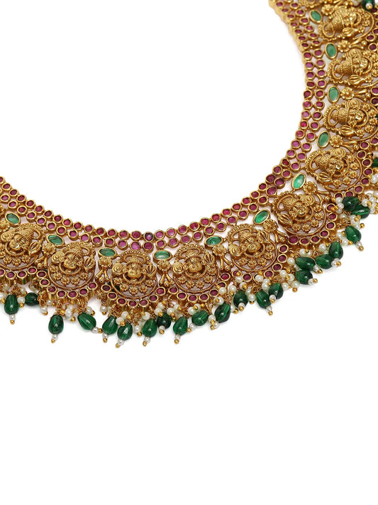 Shining Goddess Motif Necklace Set