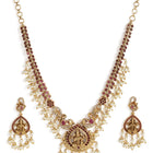 Ethnic Lakshmi Motif Pearl Necklace Set