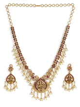 Ethnic Lakshmi Motif Pearl Necklace Set