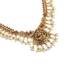 Ethnic Lakshmi Motif Pearl Necklace Set