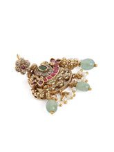 Regal Peacock Ruby Pendant Necklace Set