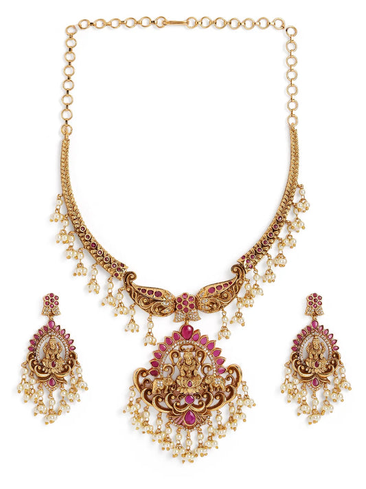 Bridal Goddess Temple Necklace Set