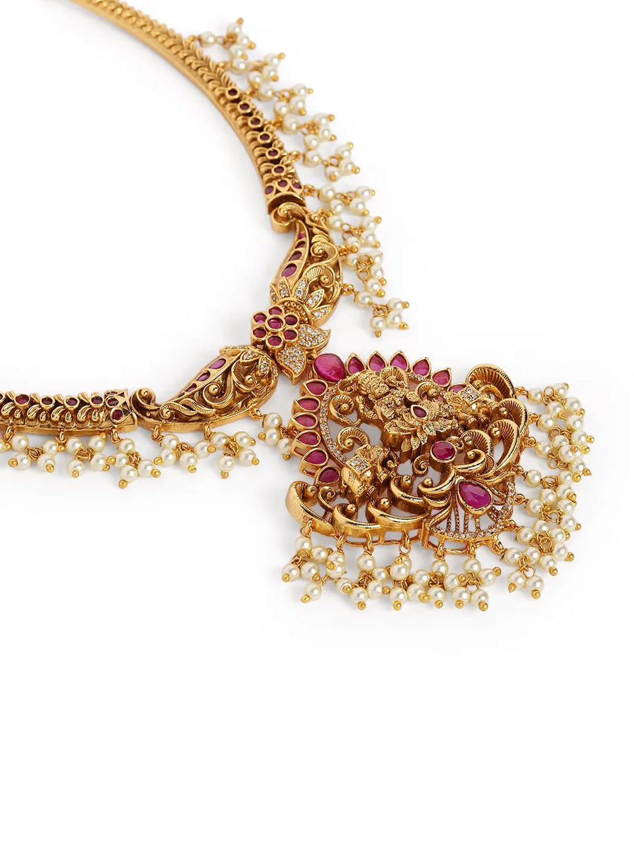 Bridal Goddess Temple Necklace Set