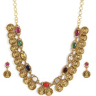 Navratna Laxmi Coin Statement Necklace