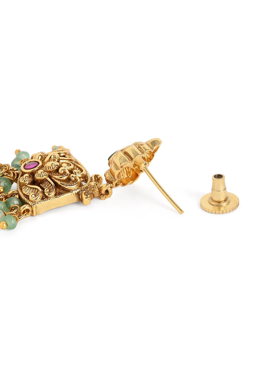 Traditional Ruby Filigree Necklace Set