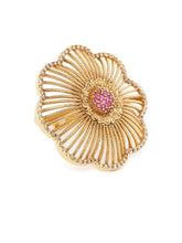 Floral CZ Crystal Ring | Elegant Fashion Jewellery by Peora