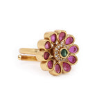 Blooming Royal Ruby Emerald Ring