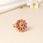 Blooming Royal Ruby Emerald Ring
