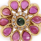Blooming Royal Ruby Emerald Ring
