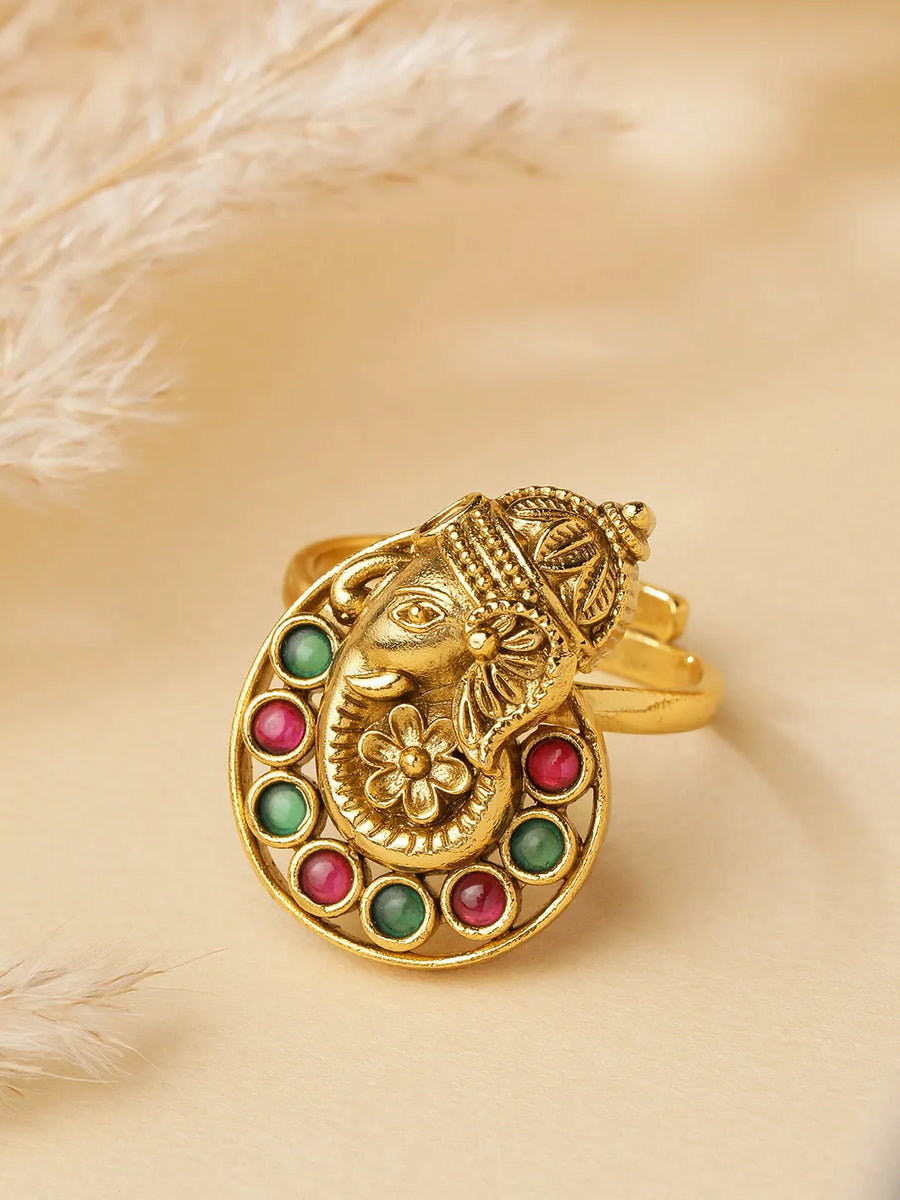 Kundan Ring | Traditional Fashion Jewellery by Peora