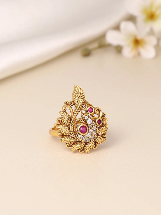 Royal Flame Paisley Inspired Ring