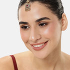 Goddess Motif Crystal Stone Maangtikka