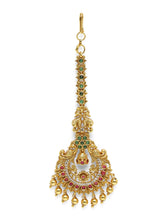 Regal Peacock Motif Sparkle Maangtikka