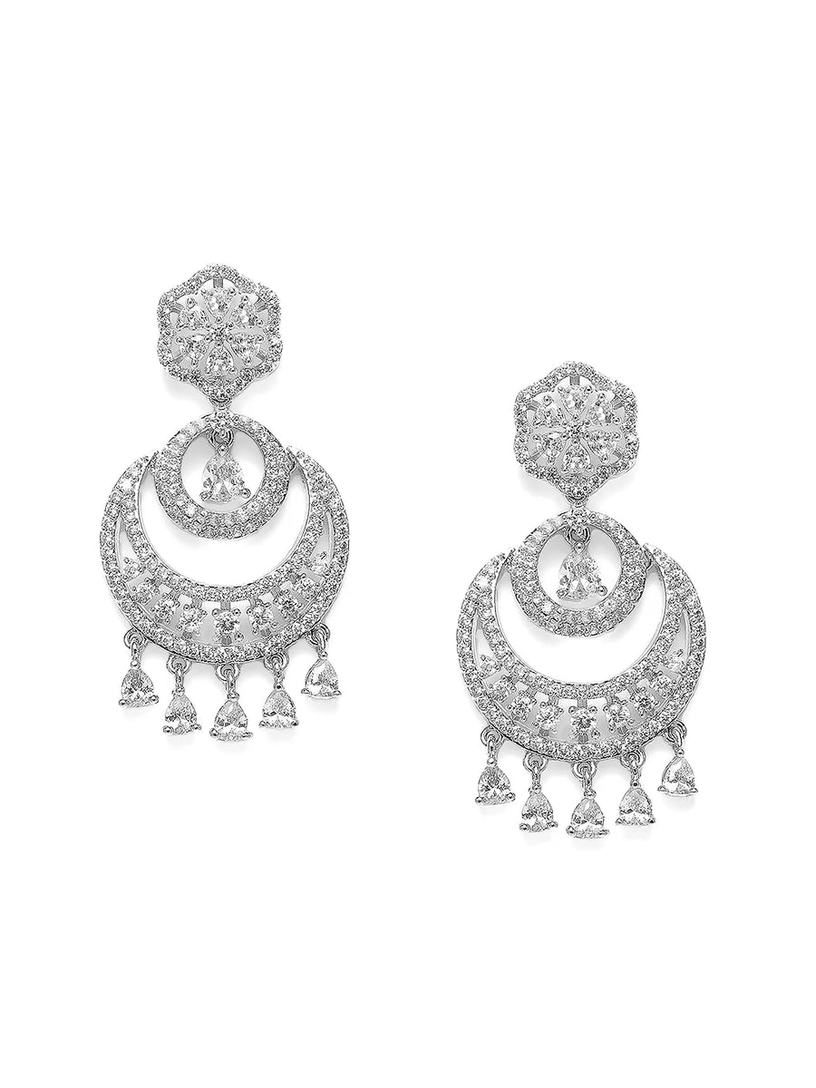 Stunning CZ and Crystal Dangle Earrings