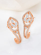 Sparkling Leaf Inspired CZ Earrings