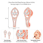 Leaf Inspired CZ Earrings | Elegant & Nature-Inspired Designs – Peora