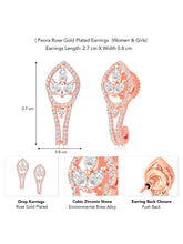 Leaf Inspired CZ Earrings | Elegant & Nature-Inspired Designs – Peora