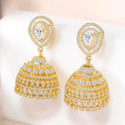 CZ Embellished Jhumka Earrings
