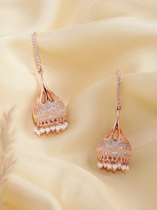 Pearl Embellished Jhumkas | Elegant Traditional Designs – Peora