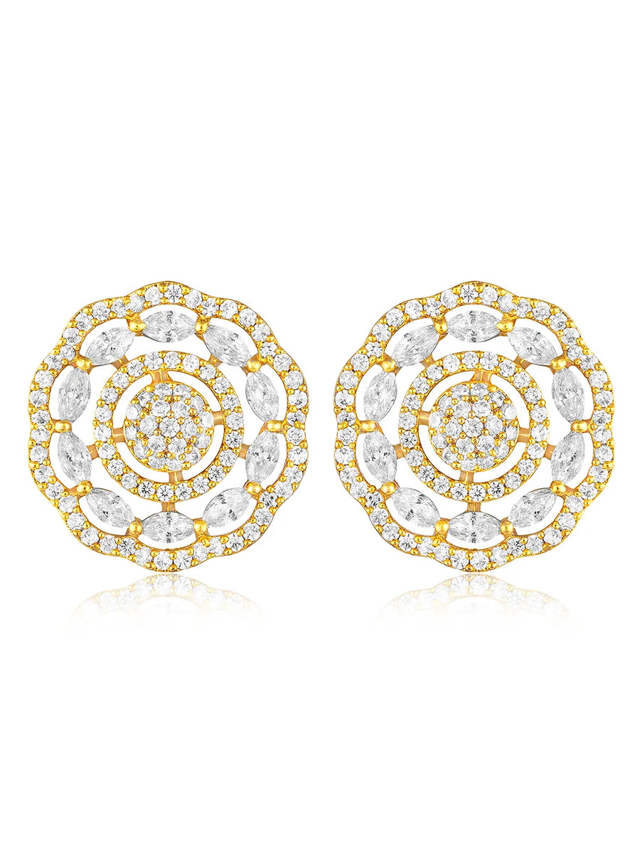 Zirconia Stud Earrings | Sparkling & Elegant Designs – Peora