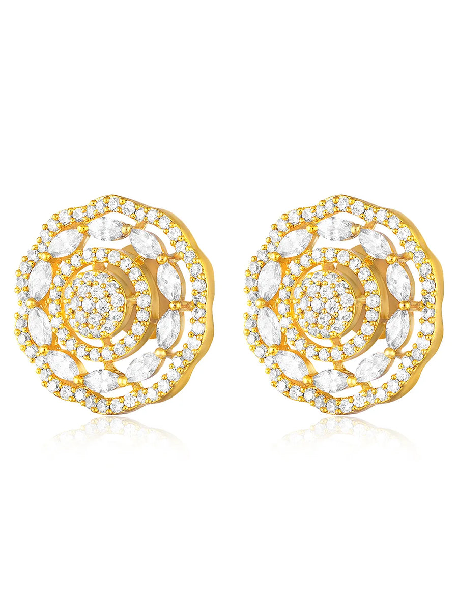 Zirconia Stud Earrings | Sparkling & Elegant Designs – Peora