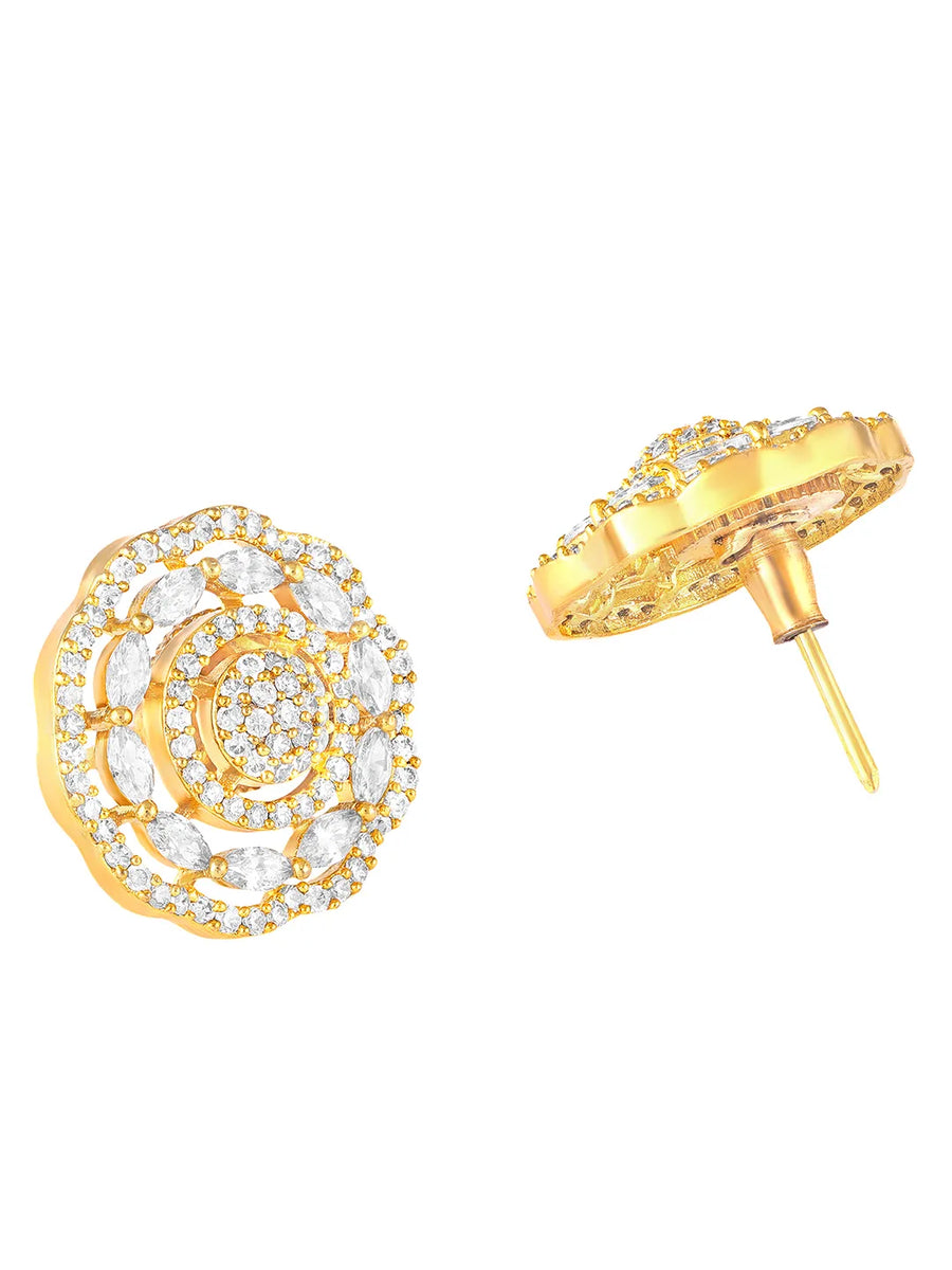Zirconia Stud Earrings | Sparkling & Elegant Designs – Peora