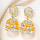 Brilliant CZ & Crystal Jhumka