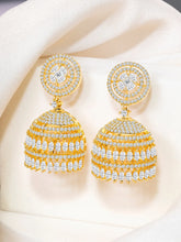 Brilliant CZ & Crystal Jhumka