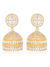 Crystal Jhumka – Sparkling Ethnic Elegance | Peora
