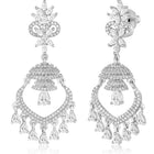 Sparkling CZ Studded Dangle Earrings