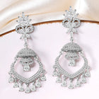 Sparkling CZ Studded Dangle Earrings
