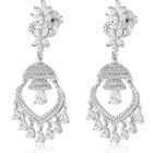 Sparkling CZ Studded Dangle Earrings