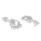 Sparkling CZ Studded Dangle Earrings