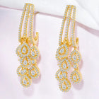 Radiant CZ Crystal Studded Earrings