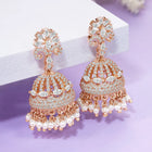 Luxurious CZ & Pearl Jhumka Earrings