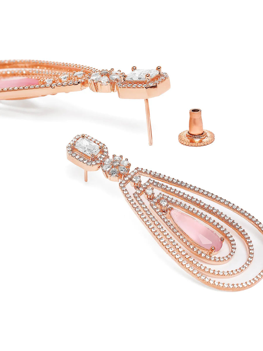 Exquisite CZ & Crystal Drop Earrings