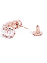 Pearl & Diamond Twisted Hoop Earrings