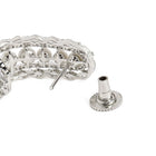 Elegant Pearl-Studded Hoop Earrings - Silver