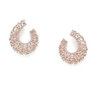 Moonlight CZ Studded Earrings - Rose Gold