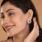Moonlight CZ Studded Earrings - Rose Gold