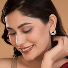 Moonlight CZ Studded Earrings - Rose Gold