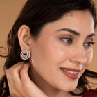 Moonlight CZ Studded Earrings - Rose Gold