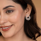 Moonlight CZ Studded Earrings - Rose Gold