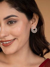 Moonlight CZ Studded Earrings - Rose Gold