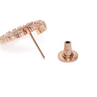 Moonlight CZ Studded Earrings - Rose Gold