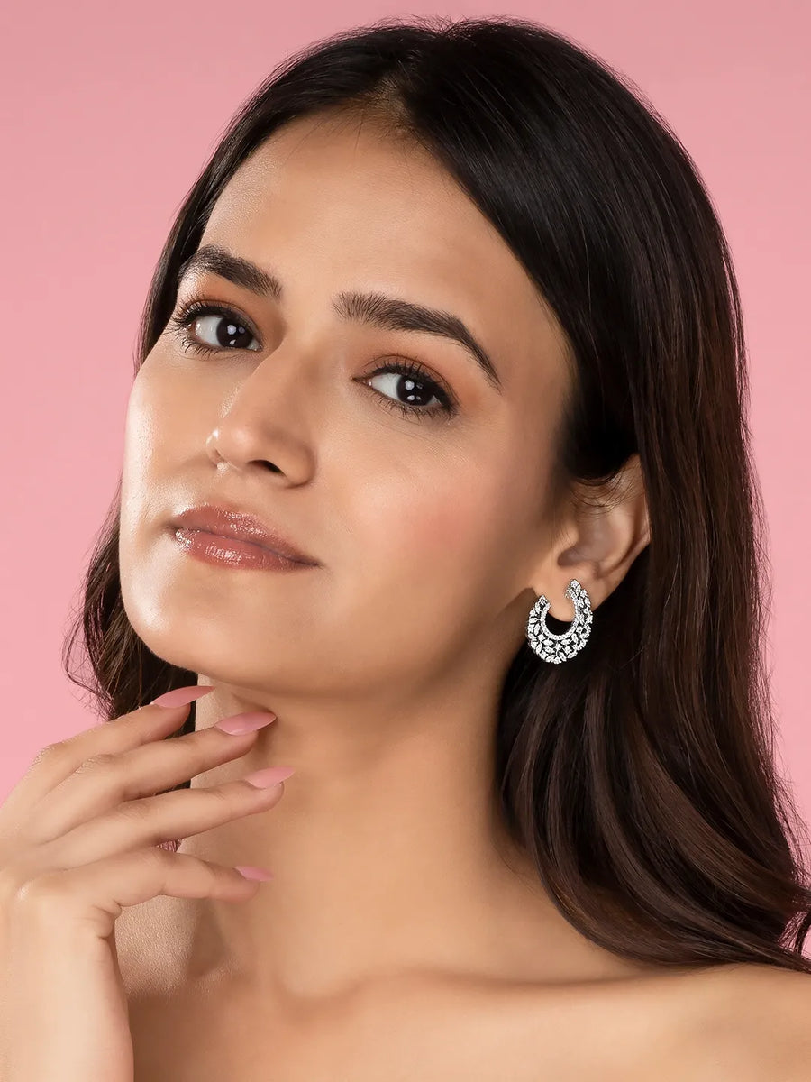 Moonlight CZ Studded Earrings