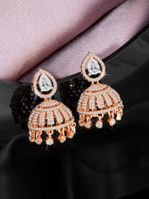 Rose Gold Elegance CZ Jhumki