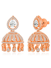 Rose Gold Elegance CZ Jhumki