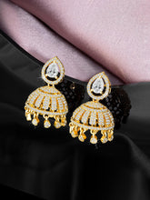 Rose Gold Elegance CZ Jhumki