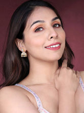 Luxurious Elegance CZ Jhumki Earrings - Gold